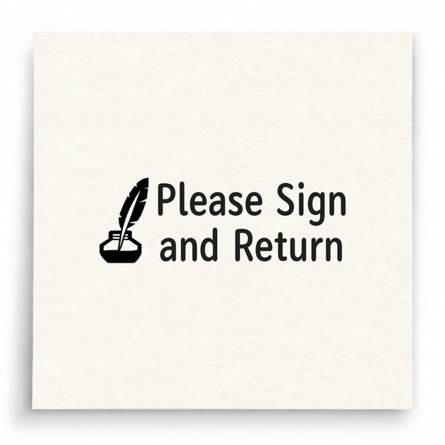 【B0100】 Please Sign and Return印章 【B0100】 Please Sign and Return印章
