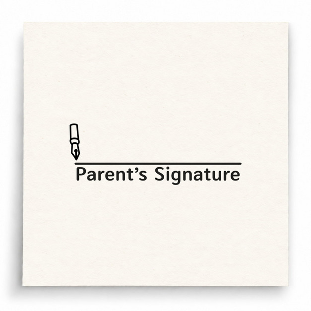 【B0106】 Parent’s Signature簽名線印章 【B0106】 Parent’s Signature簽名線印章