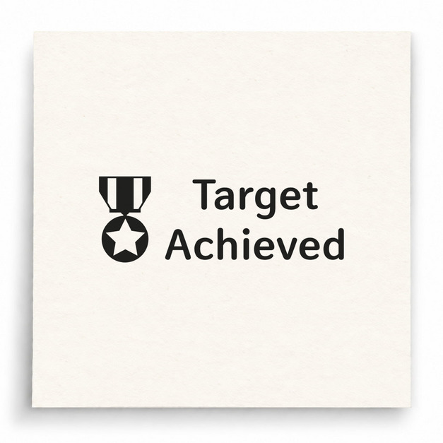 【B0102】 Target Achieved印章 【B0102】 Target Achieved印章
