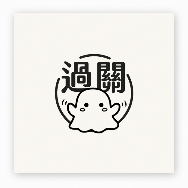 【J0195】過關小幽靈印章 【J0195】過關小幽靈印章