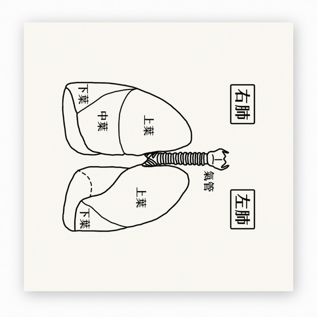 【F0166】肺部構造標示圖印章 【F0166】肺部構造標示圖印章