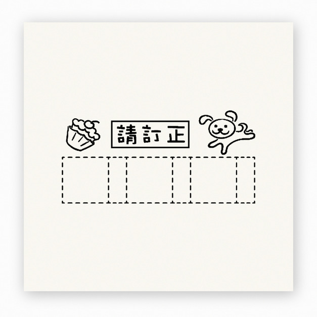 【F0025】雲朵請訂正作業單印章 【F0025】雲朵請訂正作業單印章