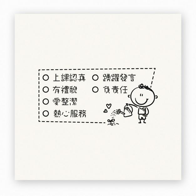 【F0038】小朋友學習表現檢核單印章 【F0038】小朋友學習表現檢核單印章