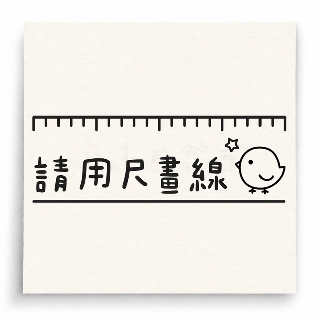 【U0042】請用尺畫線印章 【U0042】請用尺畫線印章
