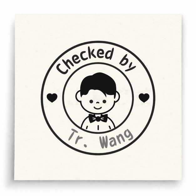 【T0099】Checked by Mr. Wang男孩印章 【T0099】Checked by Mr. Wang男孩印章