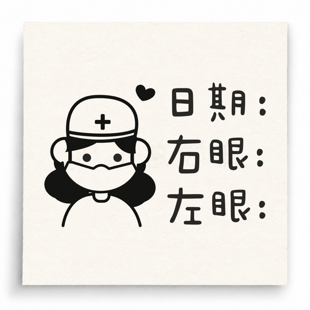 【D0028】視力紀錄印章(愛心護士版) 【D0028】視力紀錄印章(愛心護士版)