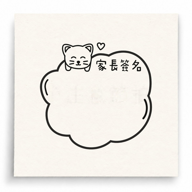 【T0108】家長簽名雲朵印章 【T0108】家長簽名雲朵印章