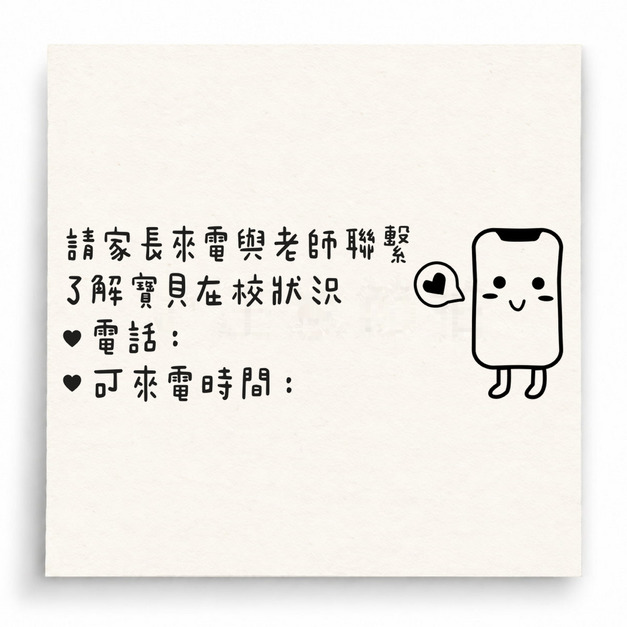 【U0044】家長聯繫提醒印章 【U0044】家長聯繫提醒印章