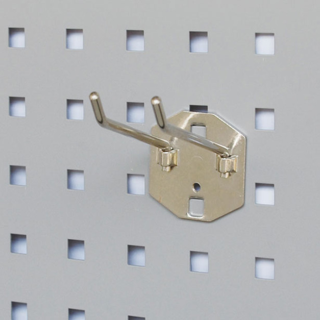 天鋼 KP-3212 120mm長金屬方孔斜角雙鉤(10支裝) 天鋼 KP-3212 120mm長金屬方孔斜角雙鉤(10支裝)