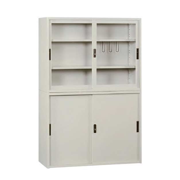 KG-118+KS-118 4*3尺 玻璃拉門+鐵櫃拉門 理想櫃 KG-118+KS-118 4*3尺 玻璃拉門+鐵櫃拉門 理想櫃