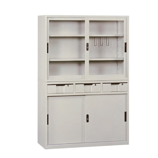 KG-118+KS-118-3D 4*3尺 中三抽 玻璃拉門+鐵櫃拉門 理想櫃 KG-118+KS-118-3D 4*3尺 中三抽 玻璃拉門+鐵櫃拉門 理想櫃