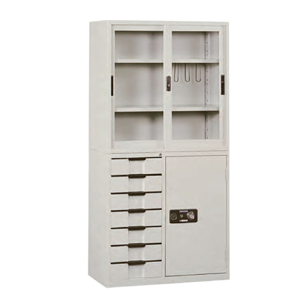 KG-88+KT-88-7D 玻拉+邊七抽 玻璃拉門+鐵櫃拉門 理想櫃 KG-88+KT-88-7D 玻拉+邊七抽 玻璃拉門+鐵櫃拉門 理想櫃