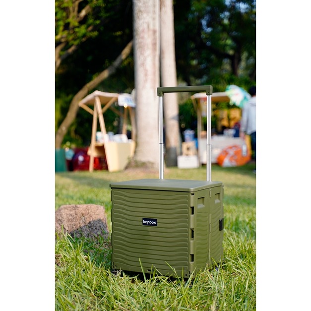 樹德 摺疊手推車 HF-85 軍綠色 容量85L 手拉車 livinbox 樹德 摺疊手推車 HF-85 軍綠色 容量85L 手拉車 livinbox