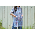 經典款 比利時亞麻 格紋 長版罩衫 女襯衫_3 經典款 比利時亞麻 格紋 長版罩衫 女襯衫_3