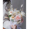 粉白色韓式輕捧花 (永生花&乾燥花)_2 粉白色韓式輕捧花 (永生花&乾燥花)_2