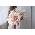 溫柔粉橘色系歐式捧花 (永生花&乾燥花) 溫柔粉橘色系歐式捧花 (永生花&乾燥花)