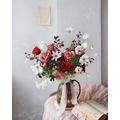 復古紅白色系歐式大捧花 - 鮮花捧花 復古紅白色系歐式大捧花 - 鮮花捧花