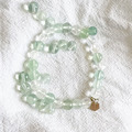 Holy spirit【Jul.】水晶純銀手環_淡綠螢石+白爆晶_12 Holy spirit【Jul.】水晶純銀手環_淡綠螢石+白爆晶_12