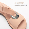 【少女的耳環】厚實植鞣牛皮軟Q八字彈力涼鞋_輕快淡粉(23)_4 【少女的耳環】厚實植鞣牛皮軟Q八字彈力涼鞋_輕快淡粉(23)_4