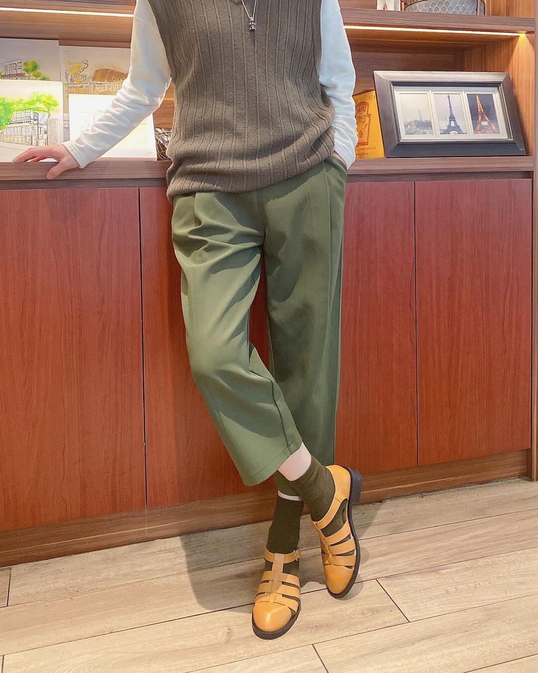 文青寬褲鞋子穿搭