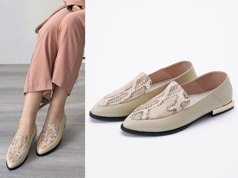 米白色尖頭鞋推薦