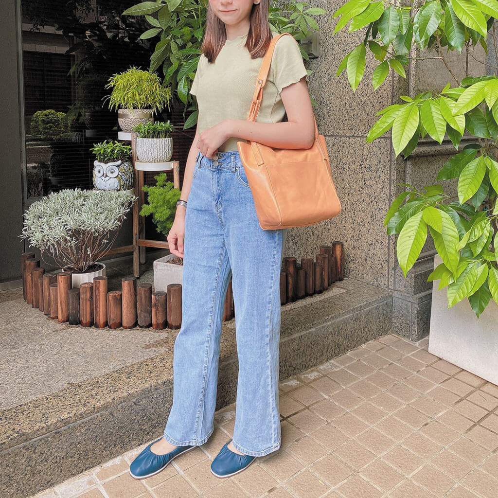 娃娃鞋牛仔褲穿搭