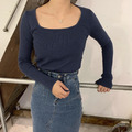 百搭 顯鎖骨氣質方領上衣_11 百搭 顯鎖骨氣質方領上衣_11