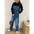帥氣牛仔連身寬褲 帥氣牛仔連身寬褲