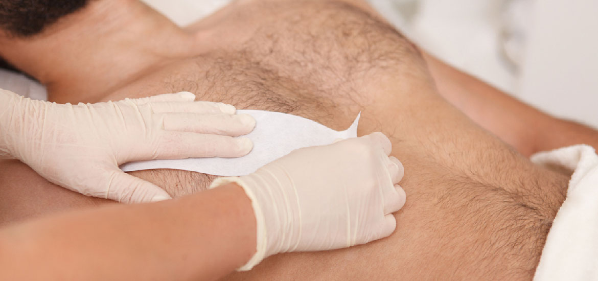 男生私密處除毛方式-蜜蠟貼片