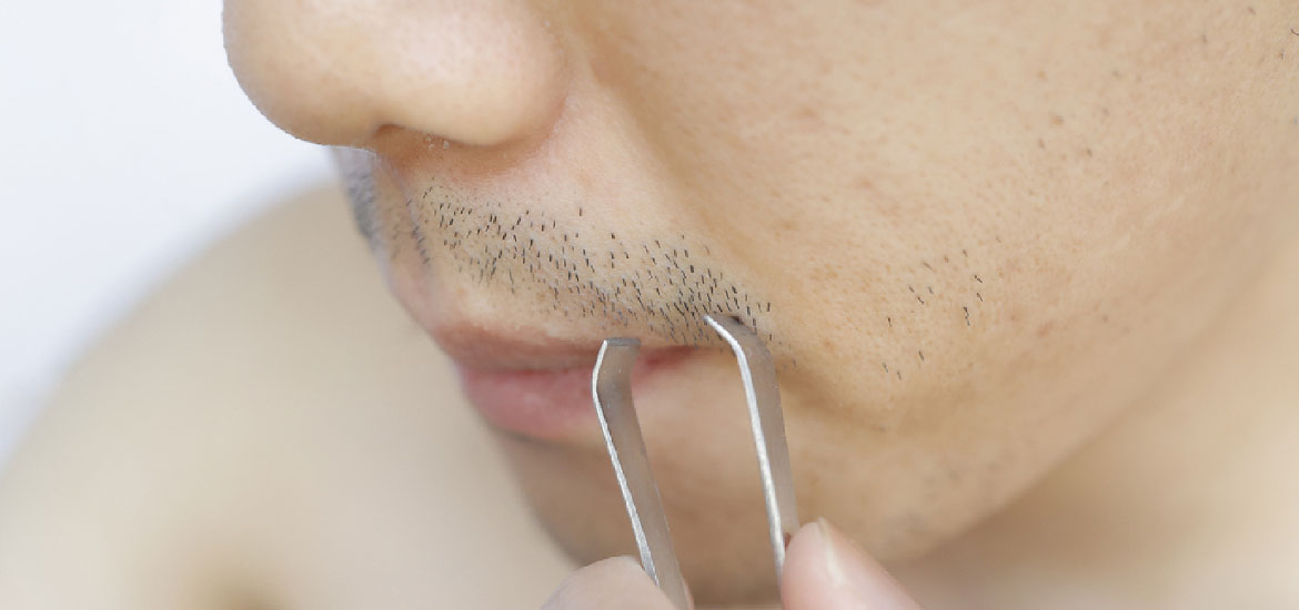 男生私密處除毛方式-鑷子