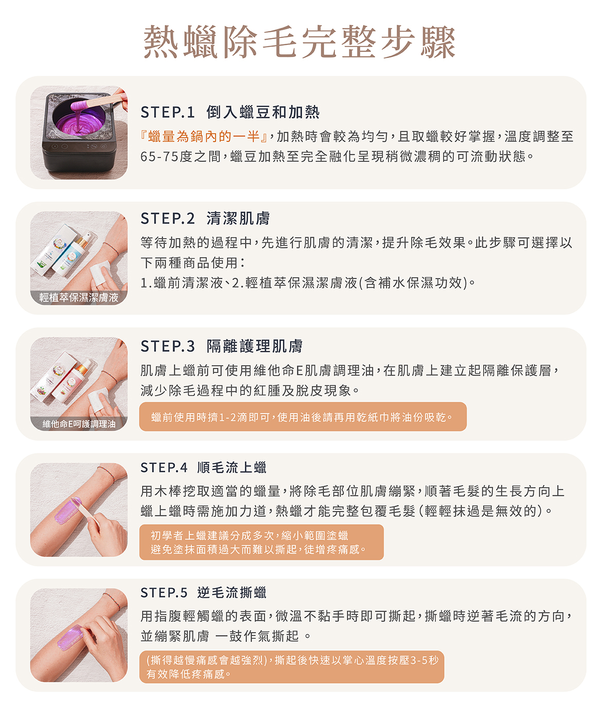 熱蠟除毛完整步驟