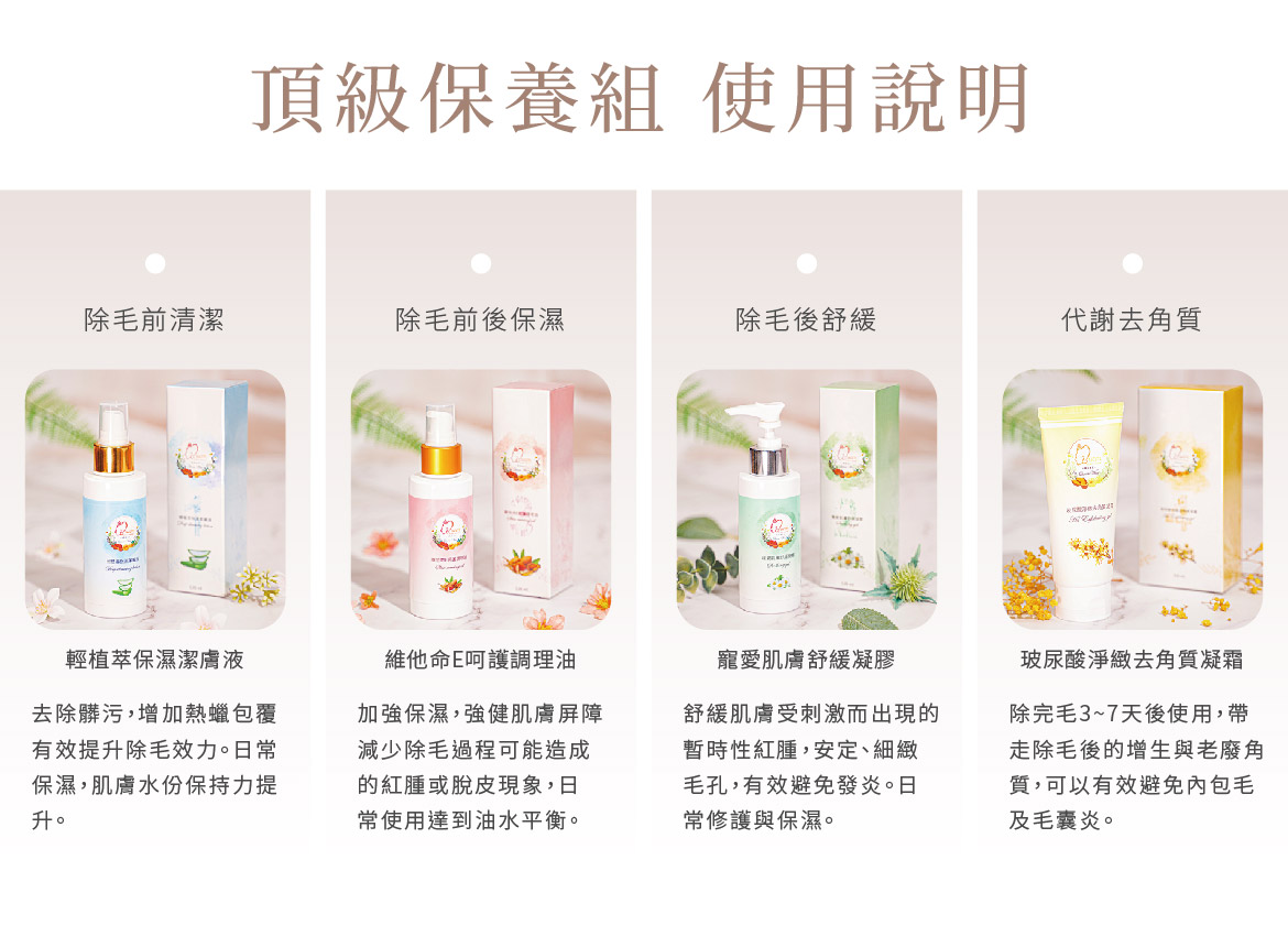 頂級保養組使用說明