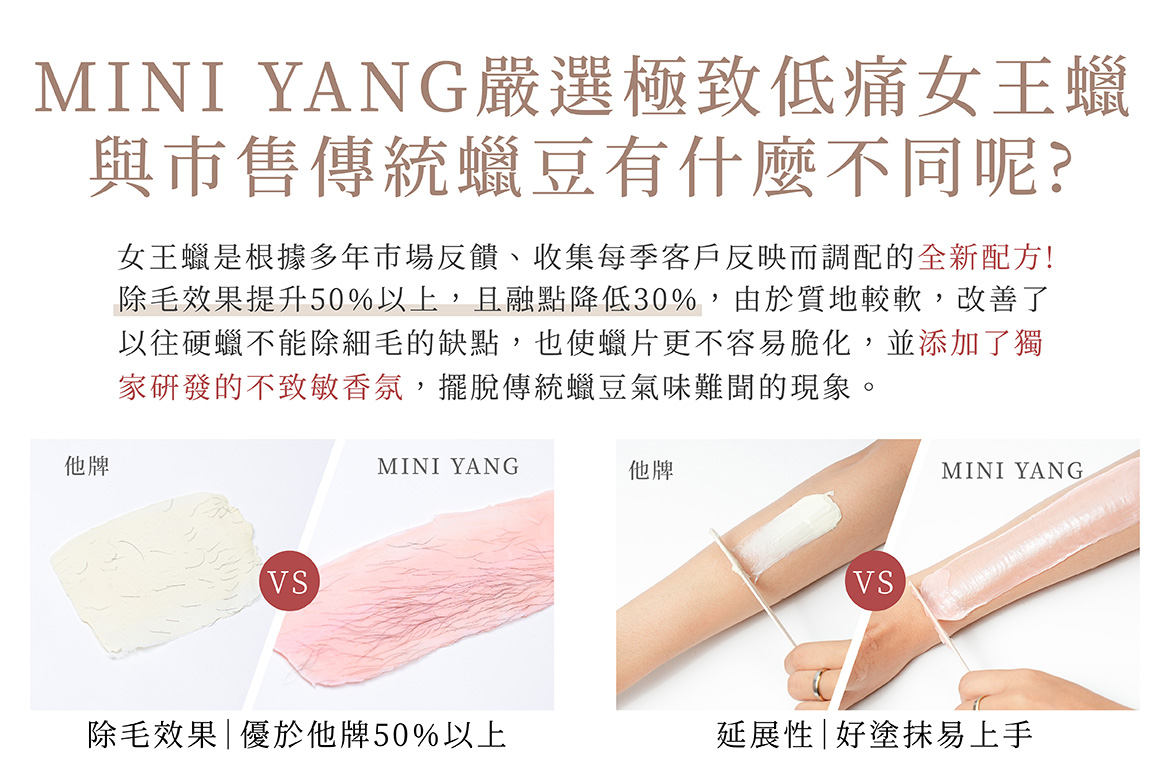 極致低痛女王蠟豆跟市售傳統蠟豆有什麼不同