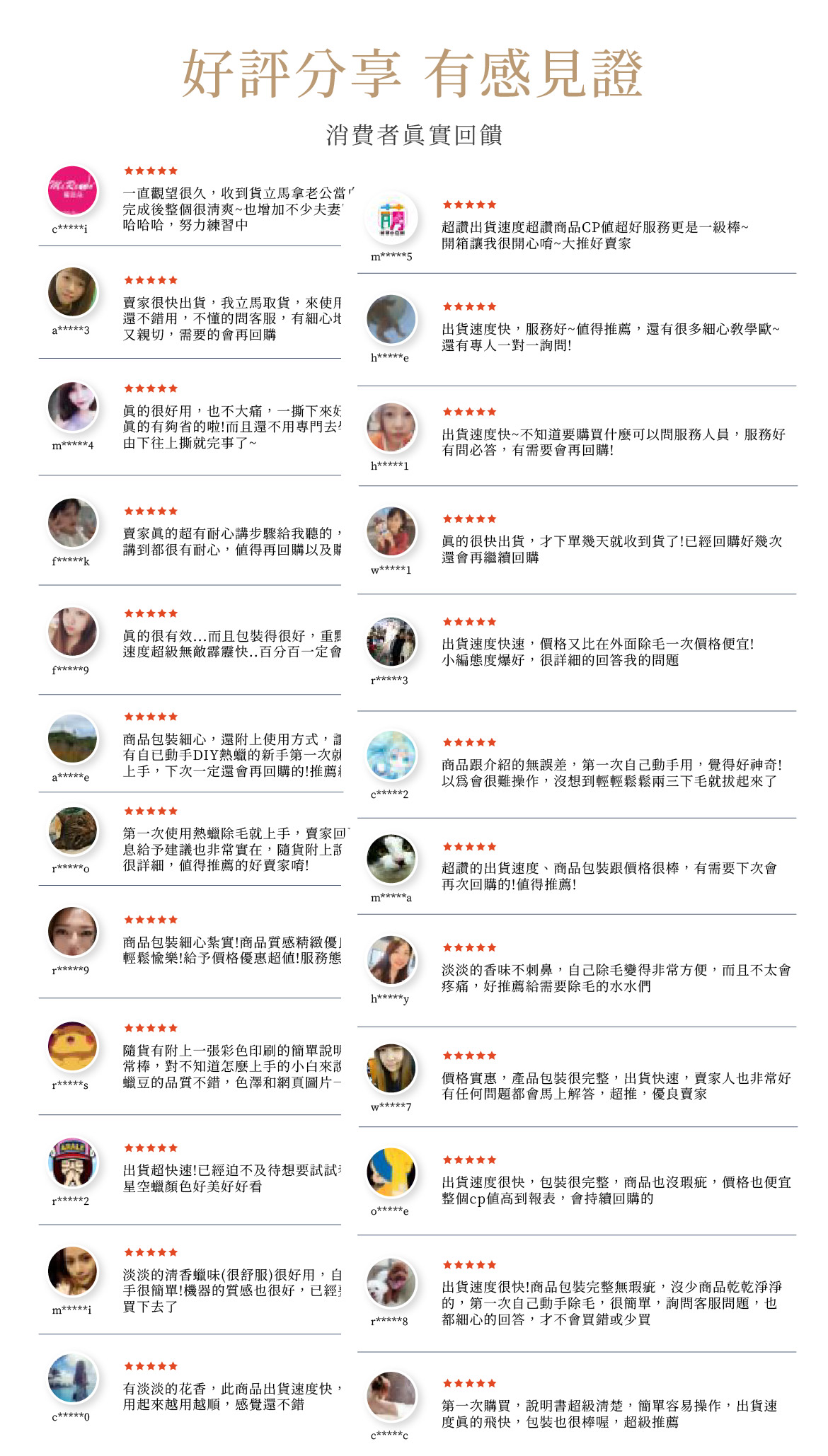 消費者好評分享