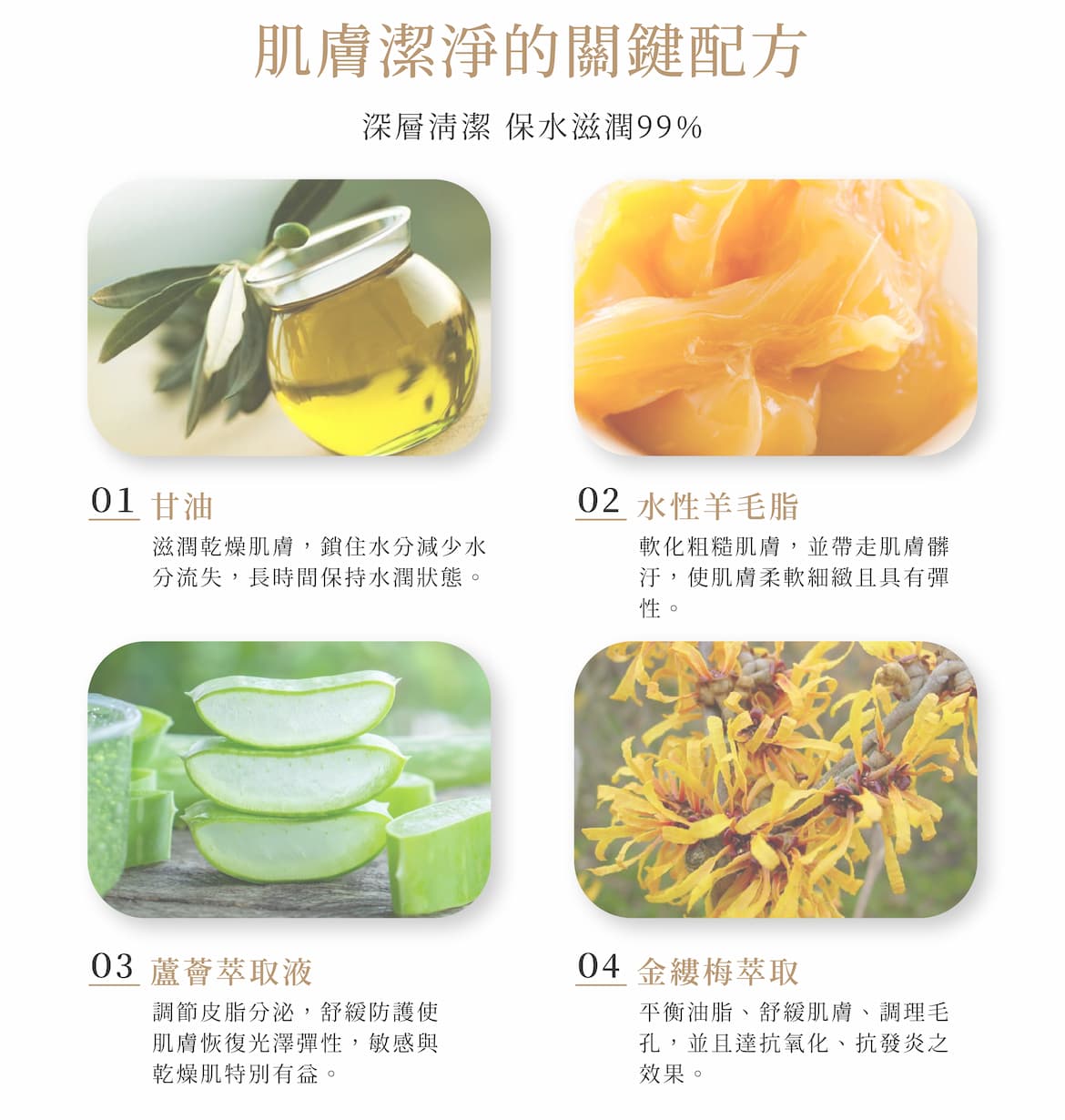 輕植萃保濕潔膚液關鍵配方