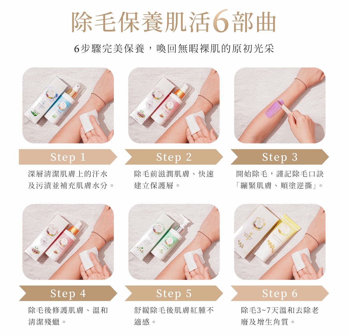 除毛保養肌活6部曲