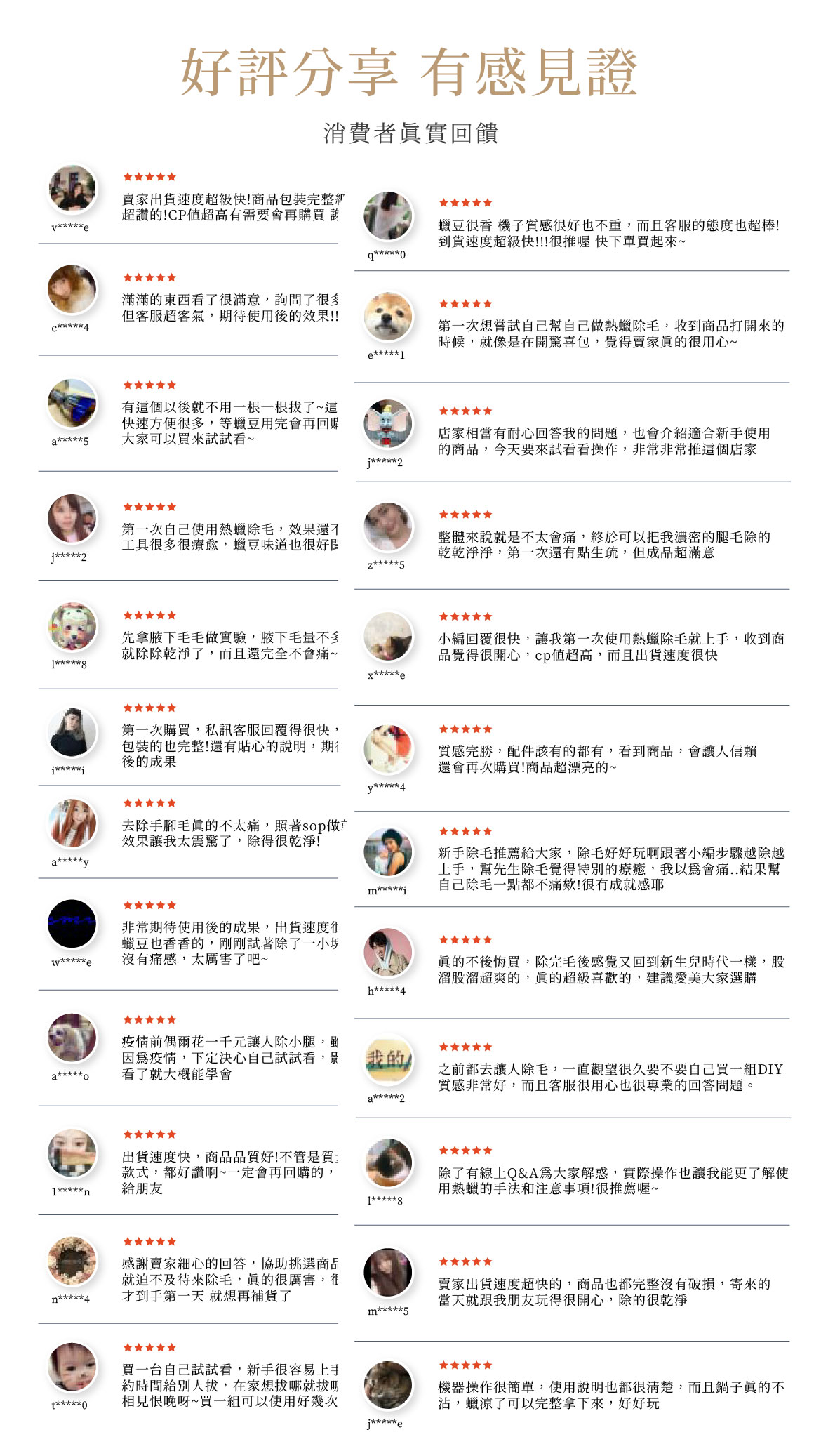 頂級全身蠟豆【基礎套組】好評分享