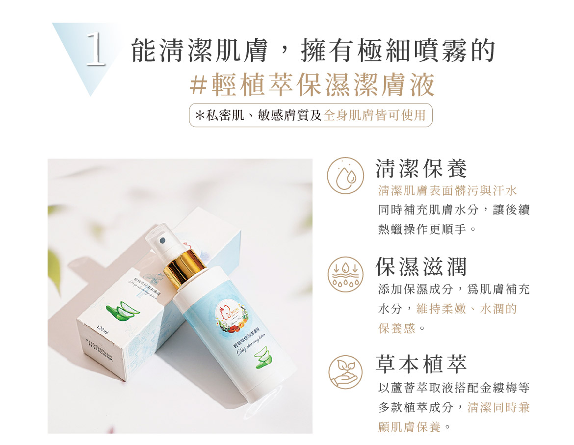 輕植萃保濕潔膚液介紹