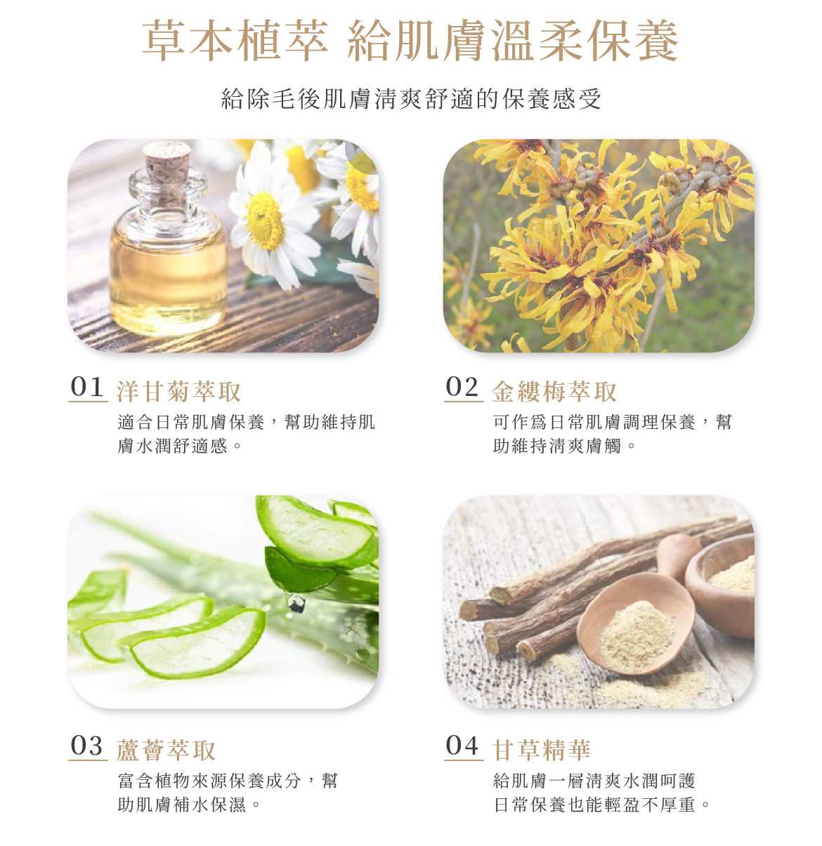 寵愛肌膚舒緩凝膠成分