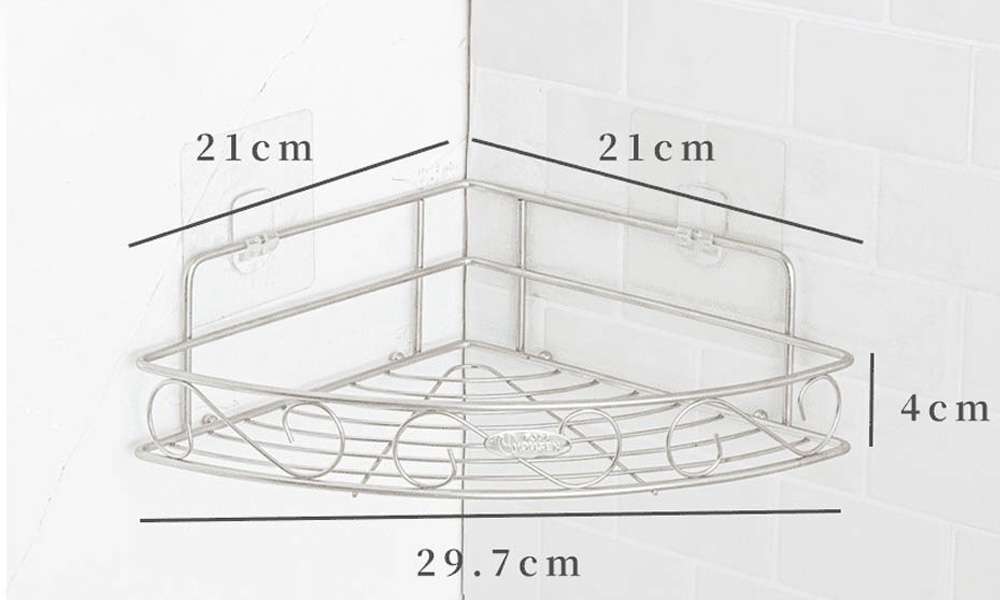 304不鏽鋼 浴室單層角落收納置物架規格