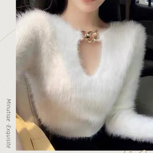 |ℳℰ |水貂絨心機鎖骨上衣 |ℳℰ |水貂絨心機鎖骨上衣