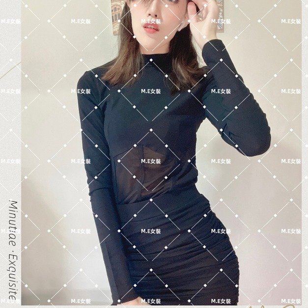 |ℳℰ |拼接網紗上衣 |ℳℰ |拼接網紗上衣