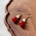 【紅榴】垂墜式耳環 耳飾 【紅榴】垂墜式耳環 耳飾