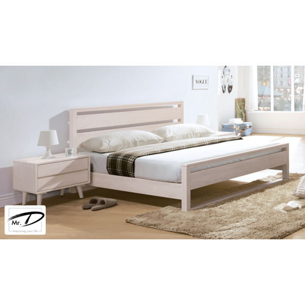 B3417 148-03 丹麥洗白全實木5尺床台 B3417 148-03 丹麥洗白全實木5尺床台