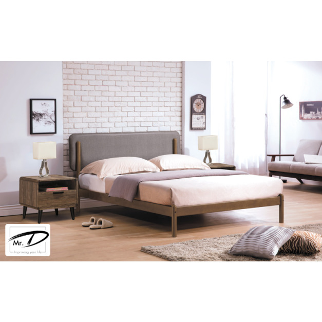 B3462 188-05 羅德北歐5尺淺胡桃床台 (皮面) B3462 188-05 羅德北歐5尺淺胡桃床台 (皮面)