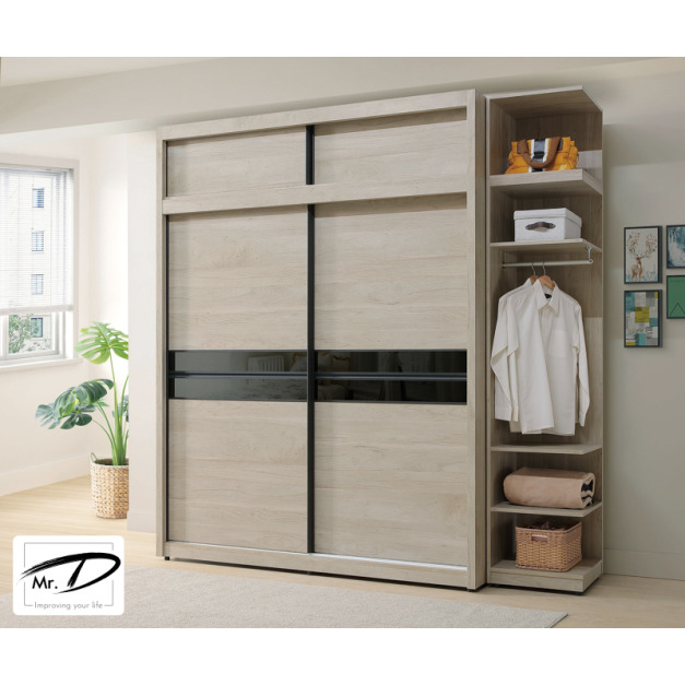 B3168 56-01 威瑟斯7.5尺推門高衣櫥 B3168 56-01 威瑟斯7.5尺推門高衣櫥