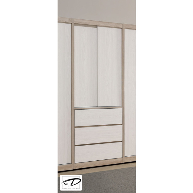 B3212 68-04 伊格絲2.7尺三抽推門衣櫥 B3212 68-04 伊格絲2.7尺三抽推門衣櫥