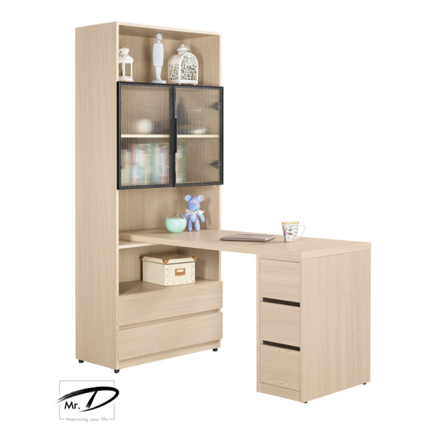 C4092 1607-1 艾維斯5尺L型三抽書桌 C4092 1607-1 艾維斯5尺L型三抽書桌