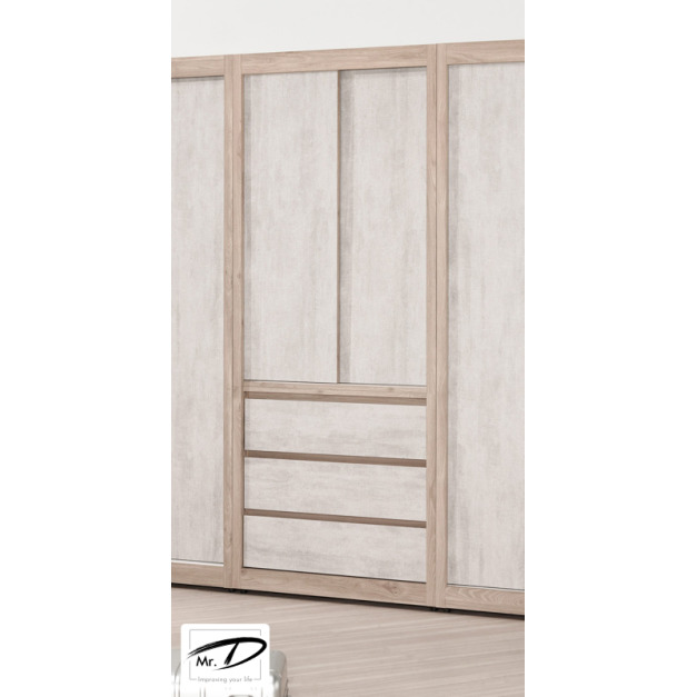 C3408 1231-3 納維斯2.7尺拉門衣櫥(三抽) C3408 1231-3 納維斯2.7尺拉門衣櫥(三抽)