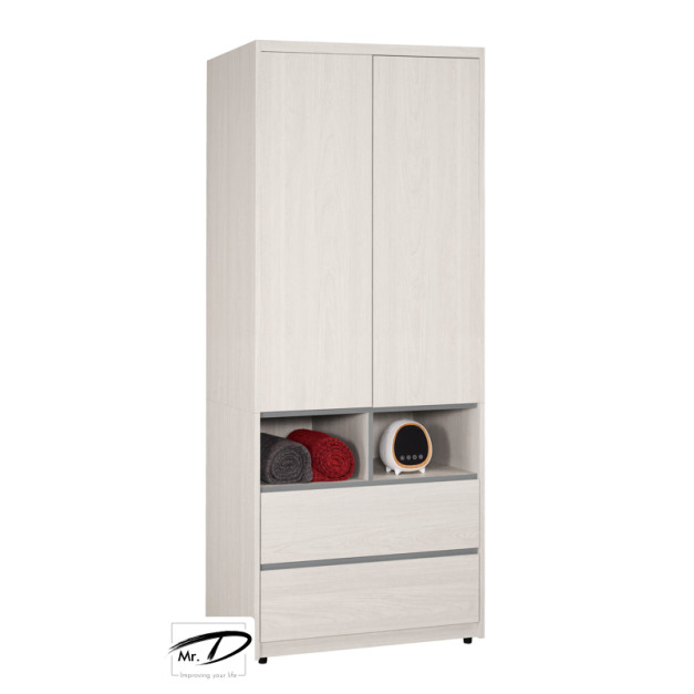 C3071 1040-4 希斯洛2.7尺衣櫥(二抽單吊) C3071 1040-4 希斯洛2.7尺衣櫥(二抽單吊)